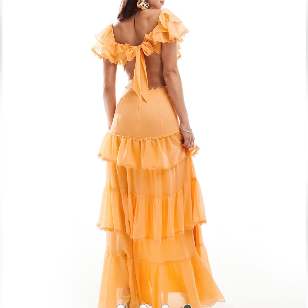 Orange Maxi Formal Dress